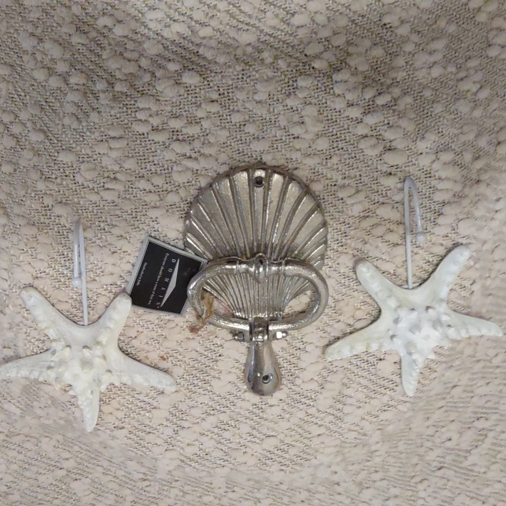 Collection of 3 coastal wall hooks and door knocker